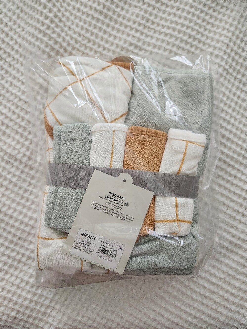 ✨️✨️New Cloud Island 6 Piece Bath Set Mint Tan Baby 2 Pack